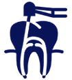 Icon Zahn mit sichtbarer Wurzel, die behandelt wird
